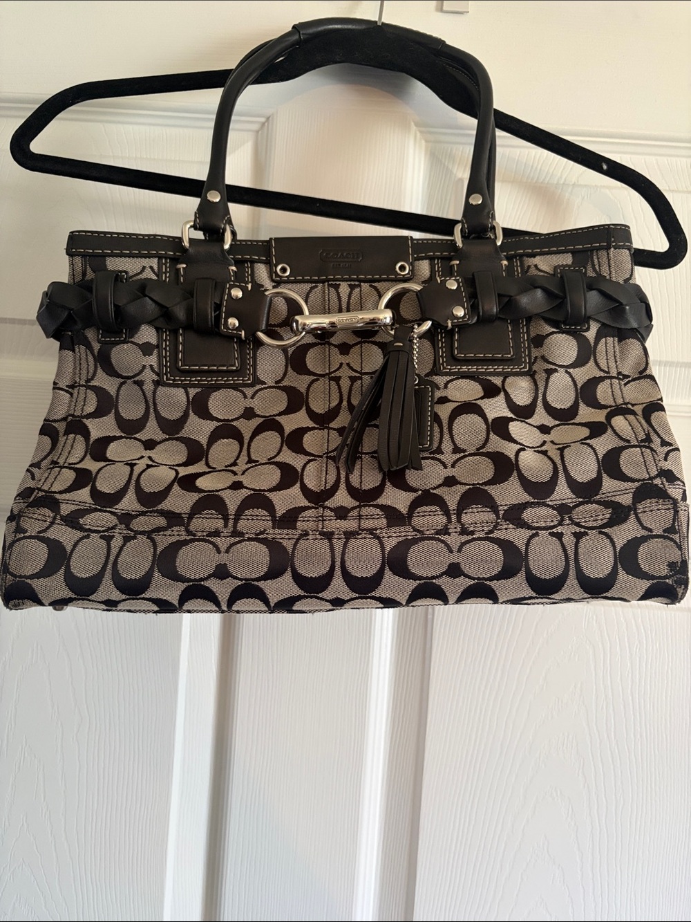 RARE Vintage Coach Hampton Signature Handbag Authentic